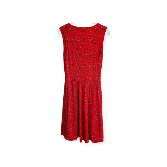 Anthropologie Leifnotes sleeveless red Skipper Ships and Anchors dress size XS - Picture 4 of 11